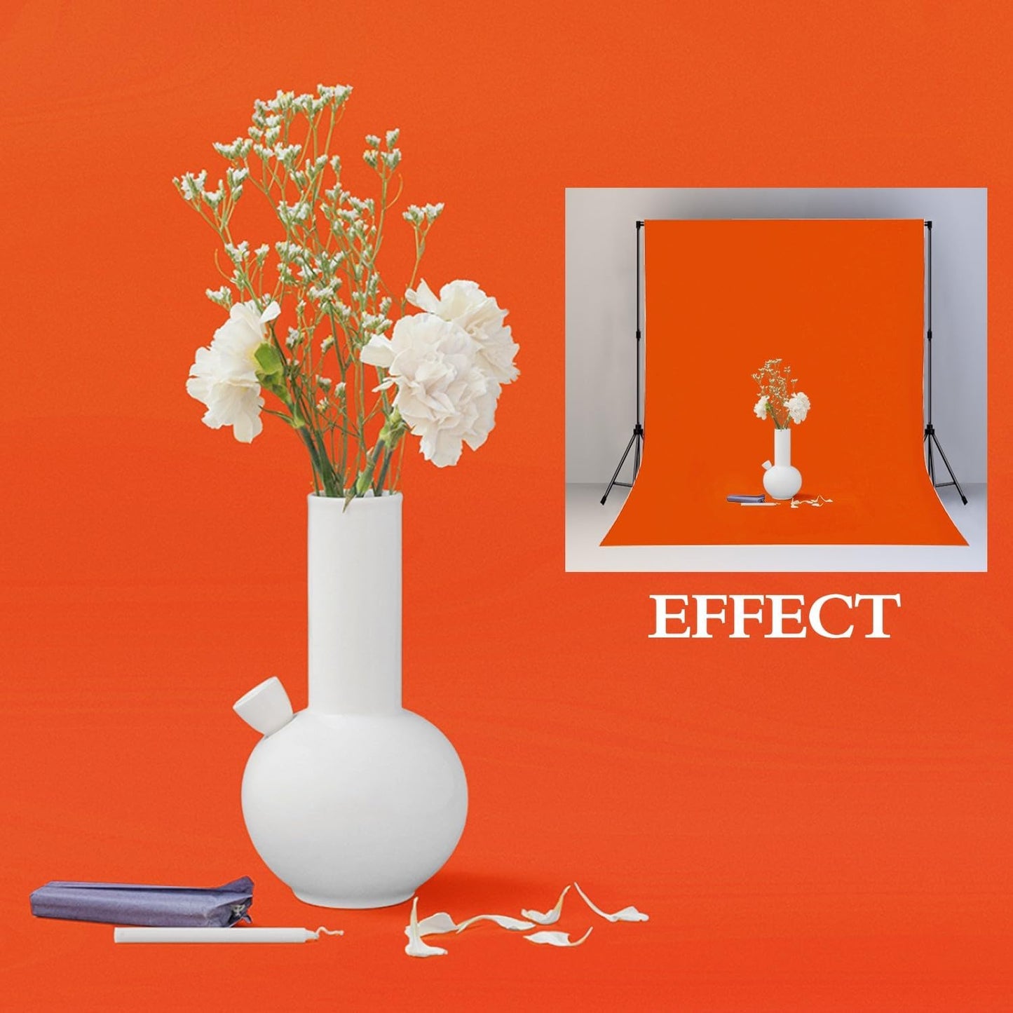 10x10FT Orange Abstract Backdrops Solid Orange Portrait Background for Photoshoot, for Photography, for Birthday,for TV Recording Photo Video