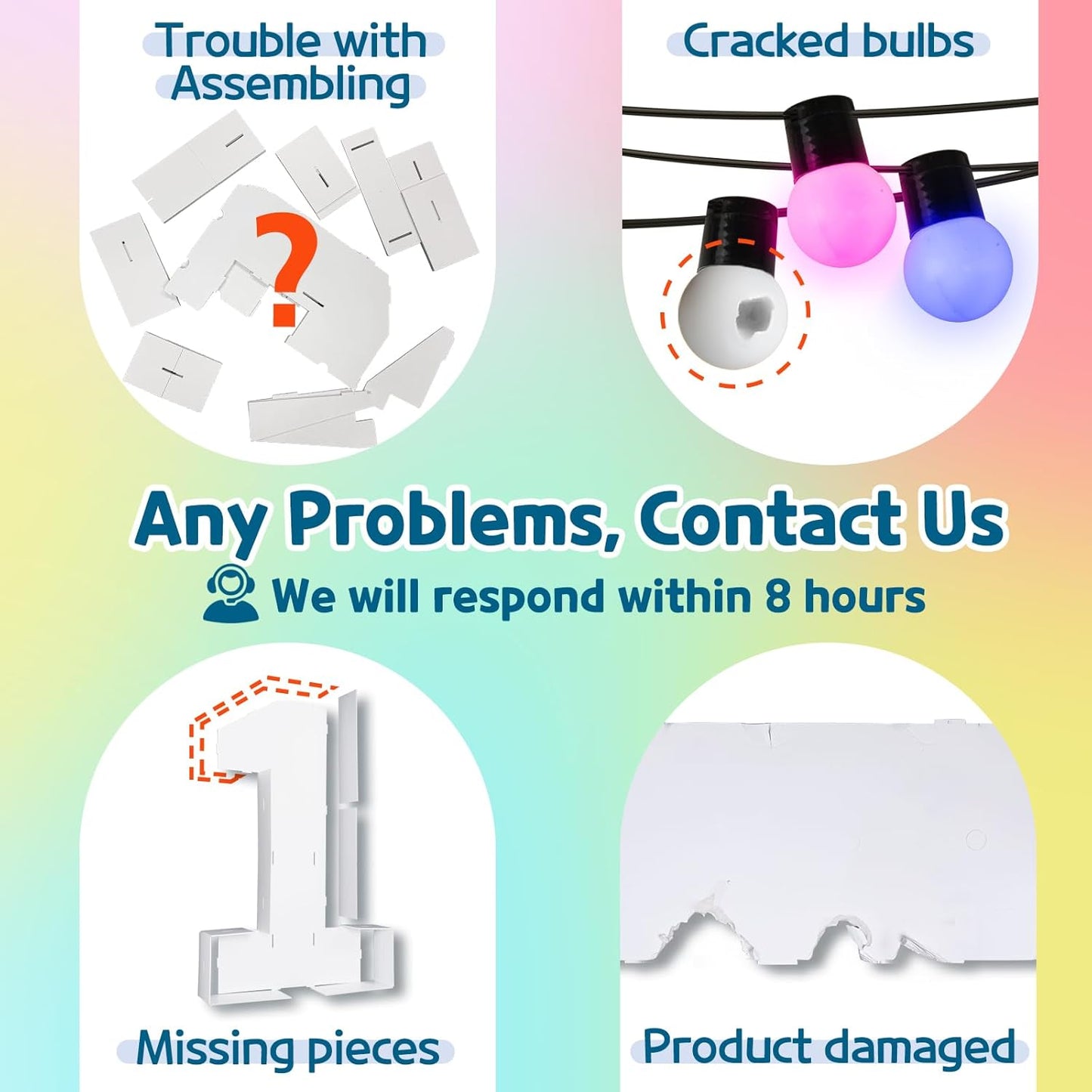 imprsv 4FT Colorful Marquee Numbers,18 Colors Number 3 with Remote, Light Up Numbers Sign for 30th Birthday Decorations Anniversary Party Decor, Pre-Cut Foam Board Kit, Mosaic Sign for Balloon