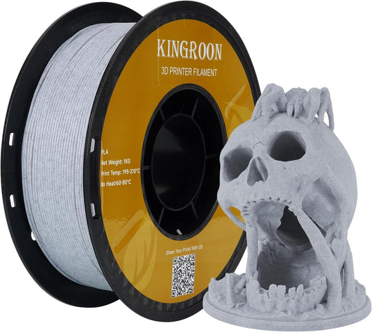 Kingroon Marble PLA Filament, 1.75mm 3D Printing Filament 1 kg(2.2lbs), Dimensional Accuracy Probability +/- 0.02mm, Sparkly Stone Rock 3D Printer Filament