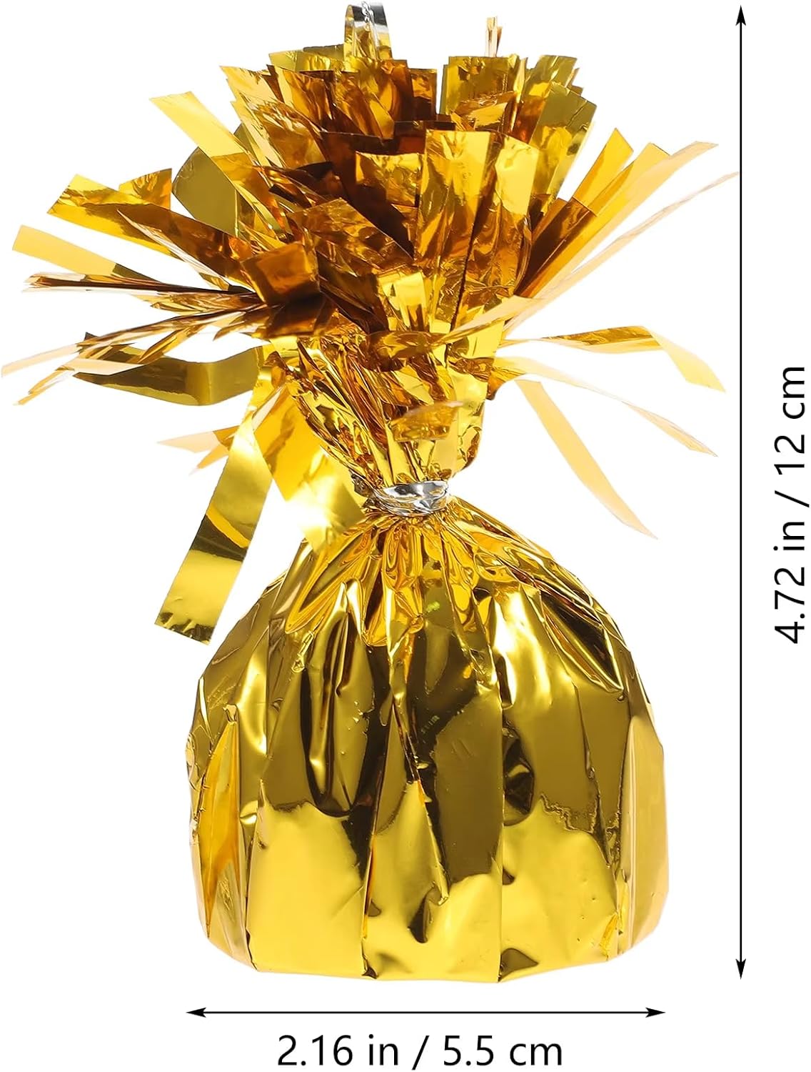 Metallic Balloon Weights - Novelty and Gag Gifts, 5.5" Inches for Balloons Table Centerpiece DIY Decor for Birthday Party Favors Wedding 6-Pack (Gold)