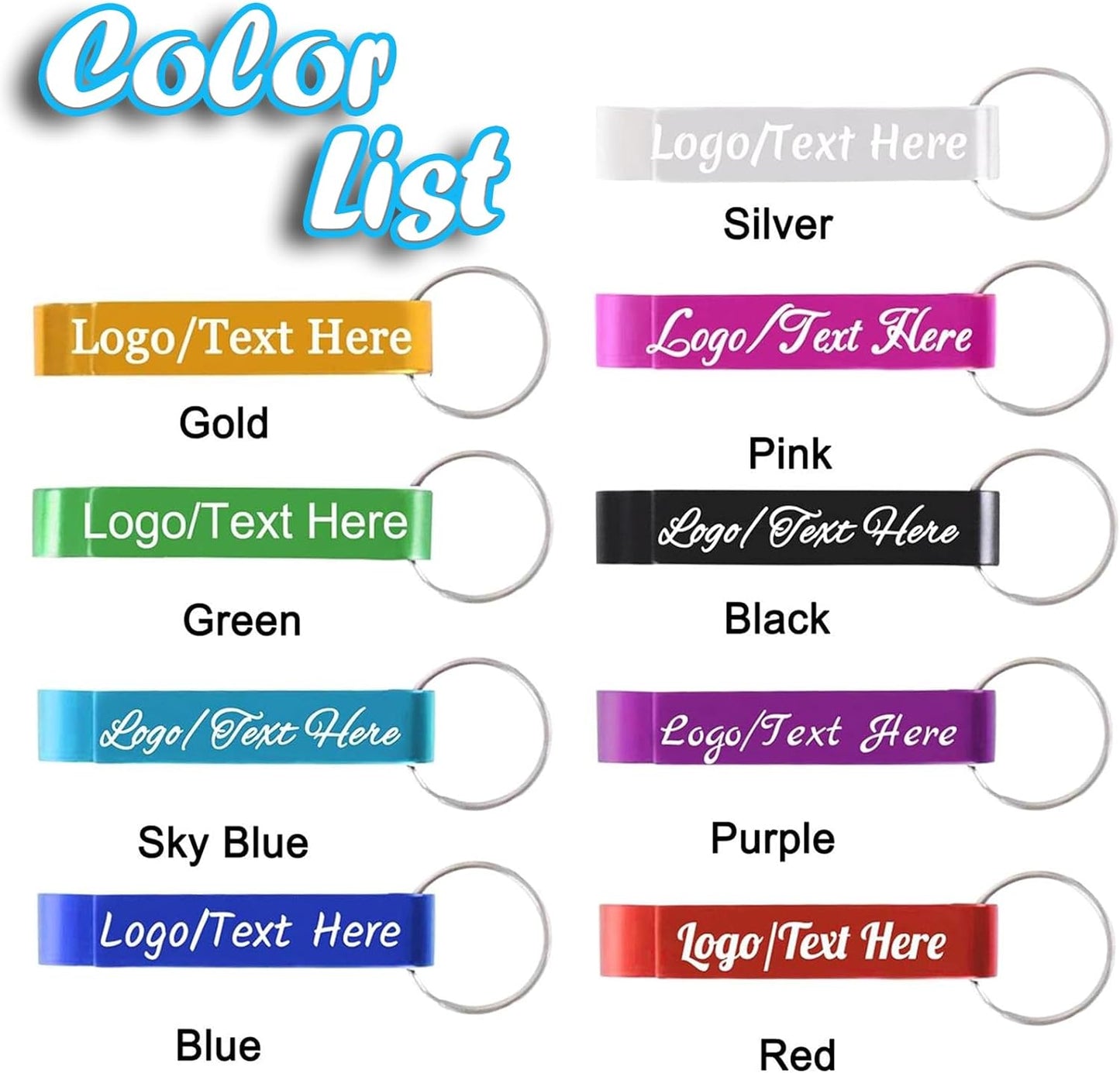 30pcs Personalized Bottle Opener Keychain Bulk Custom Engraved Text/Logo Keychains Customized Beer Bottle Opener for Bar, Graduation,Party,Wedding Favors Gift (30pcs)