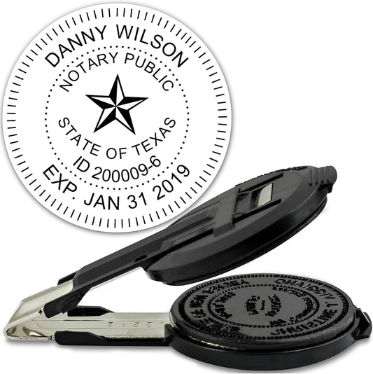 MaxMark Insert Only for Notary Seal Round Embosser for Texas State