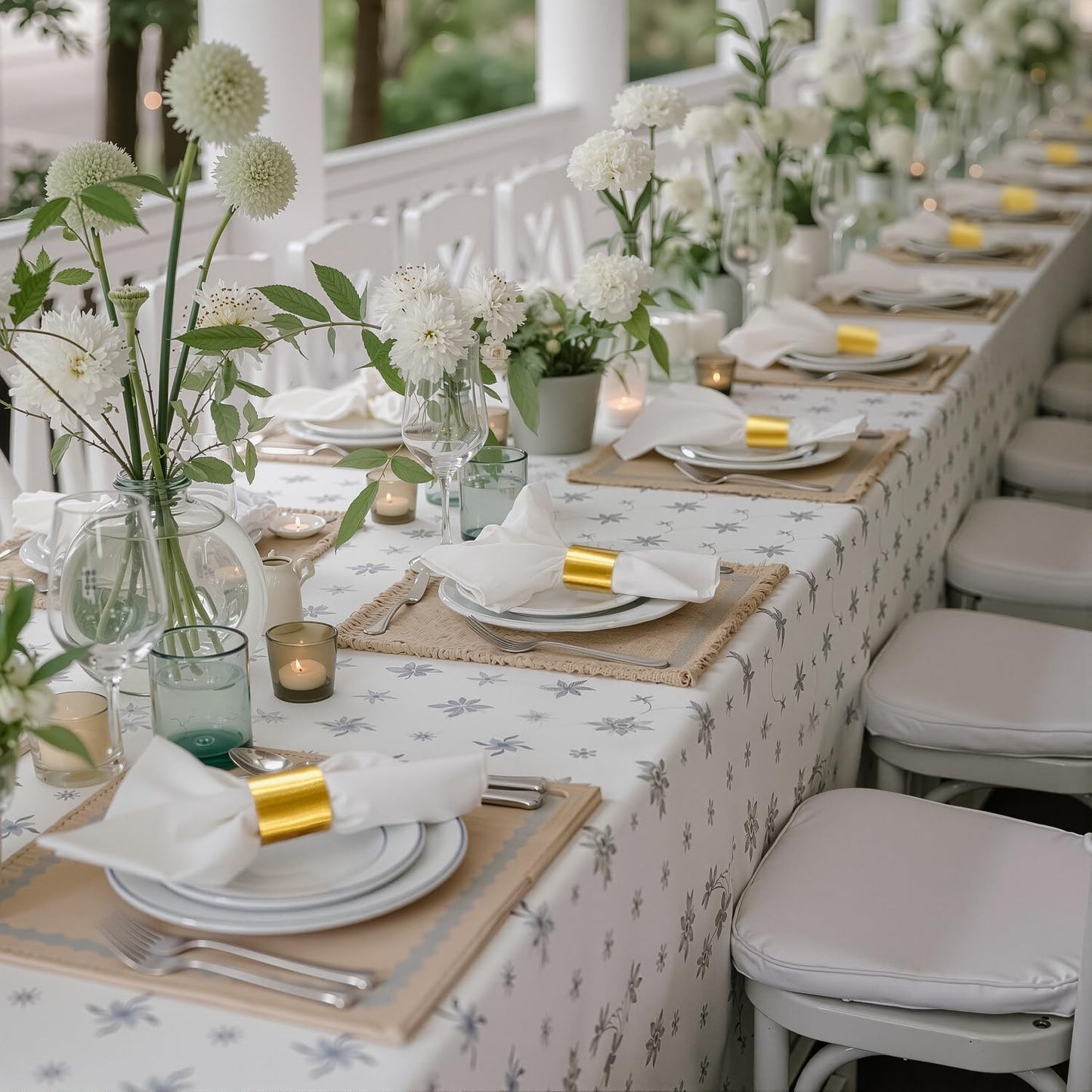 Polymer Material Reusable Napkin Band, Glue-Free Tear-Proof Water Resistant Oil-Proof Napkin Bands Set of 100(Front Brushed Gold Color and Back Silver), 6 Adjustable Sizes Napkin Rings