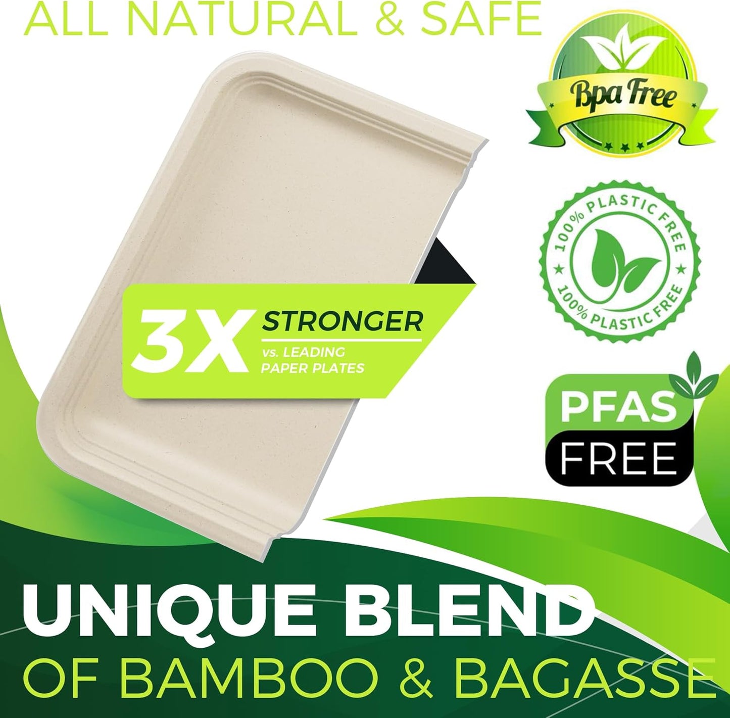 50 Pack Brown 14" Heavy Duty Disposable Rectangle Food Trays, Compostable Extra Large Paper Platter Plates Serving Crawfish, Lobster, Crab for Party, BBQ, Crawfish Boil Accessories