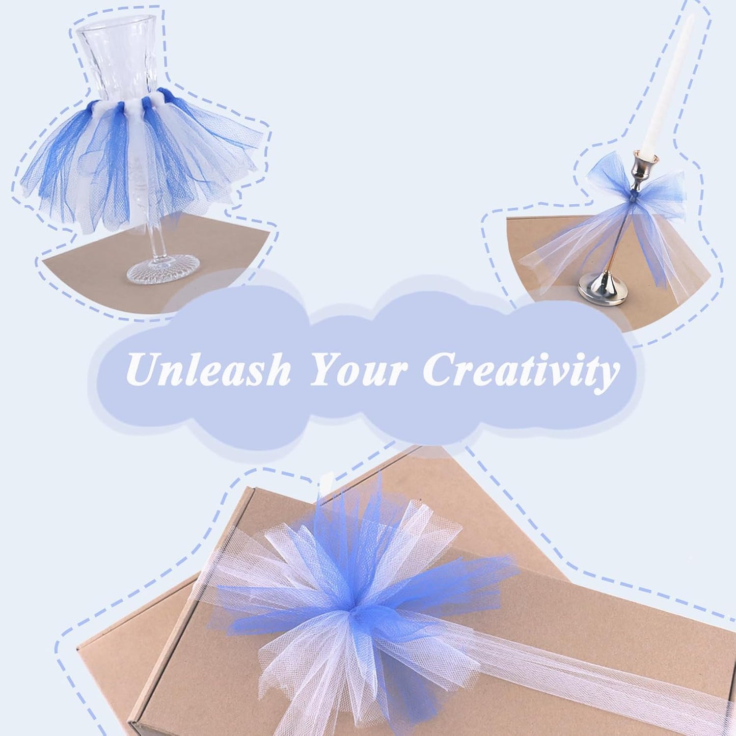 Royal Blue Tulle Fabric Roll 6" by 100 Yards (300 ft) Soft Tulle Spool for DIY Crafting Favor Supplies, Tutus, Wedding, Party Decorations, Gift Wrapping