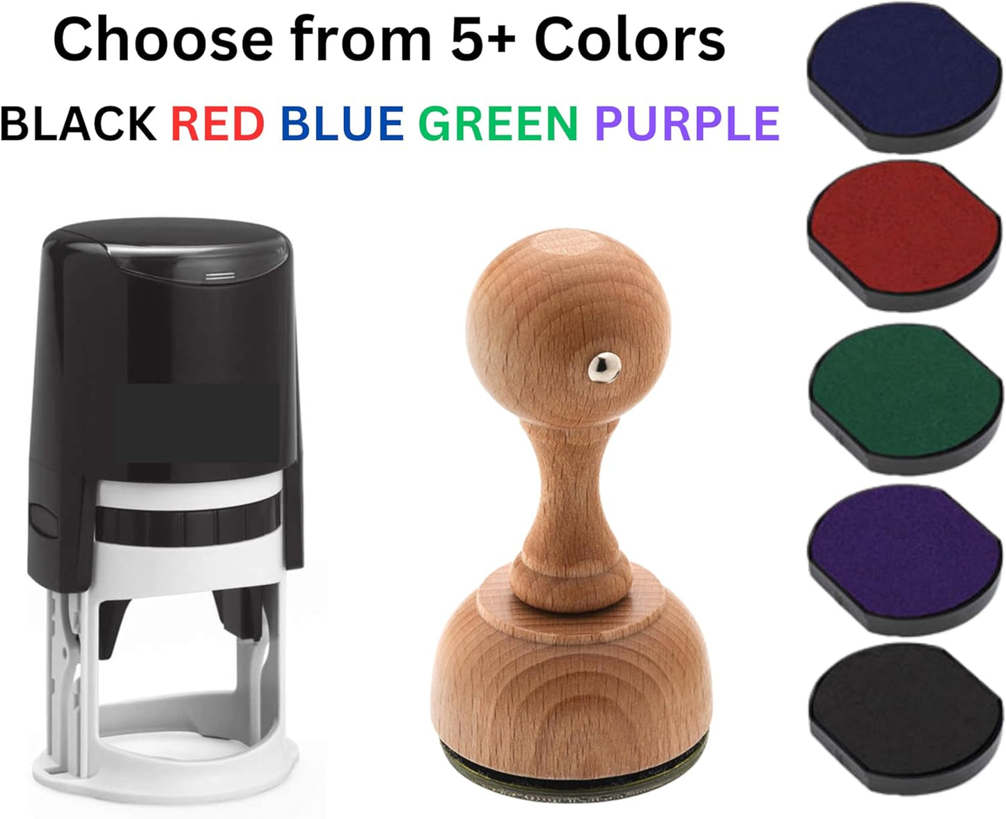 STAMPI Custom Book Embosser or Personalized Book Stamp – from The Library of Design | Swords, Cats, Dragon, Coffee & Floral Options | Gift for Book Lovers & Readers (Cat Set)