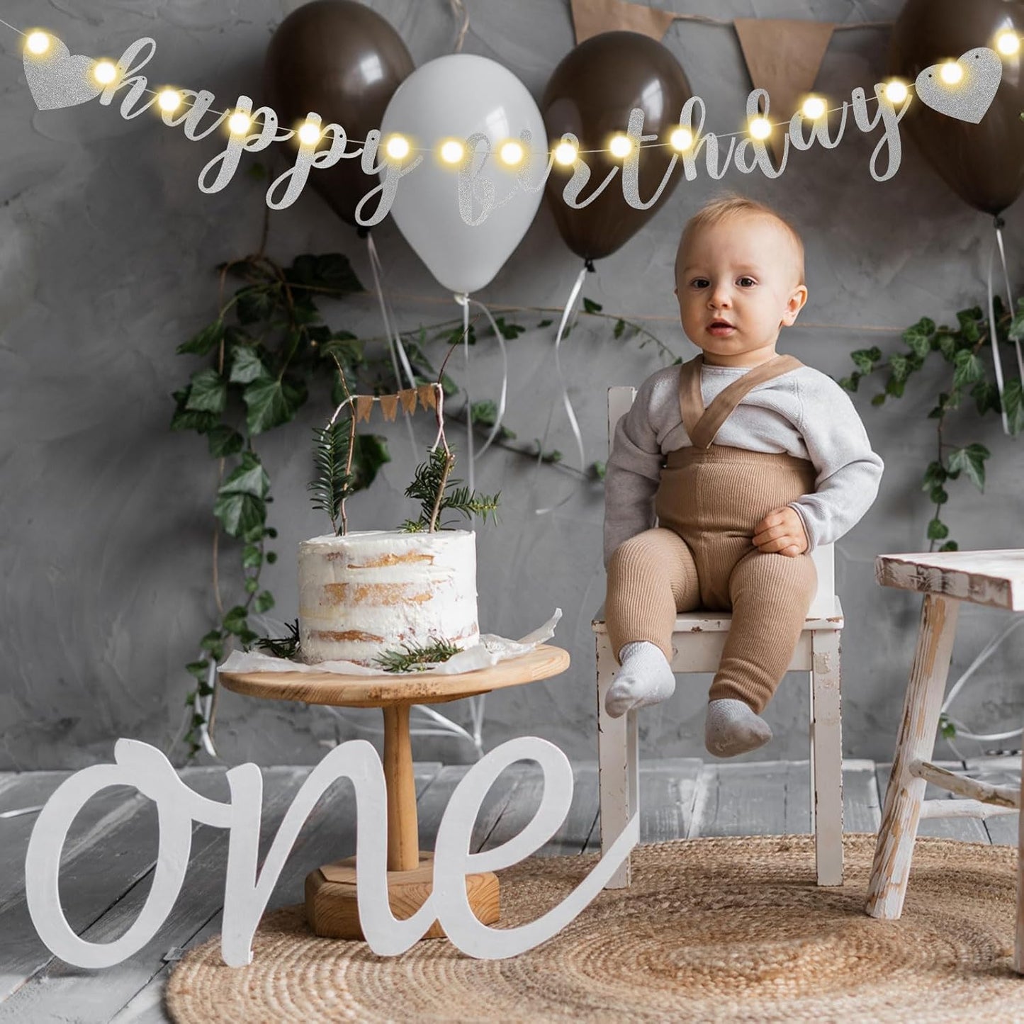 TaoBary 167 Pcs DIY Banner Kit Happy Birthday Glitter Banner Customizable Glitter Make Your Own Kit 162 Letters Symbols and Numbers 3 Rope for Birthday Halloween Wedding Christmas(Silver)