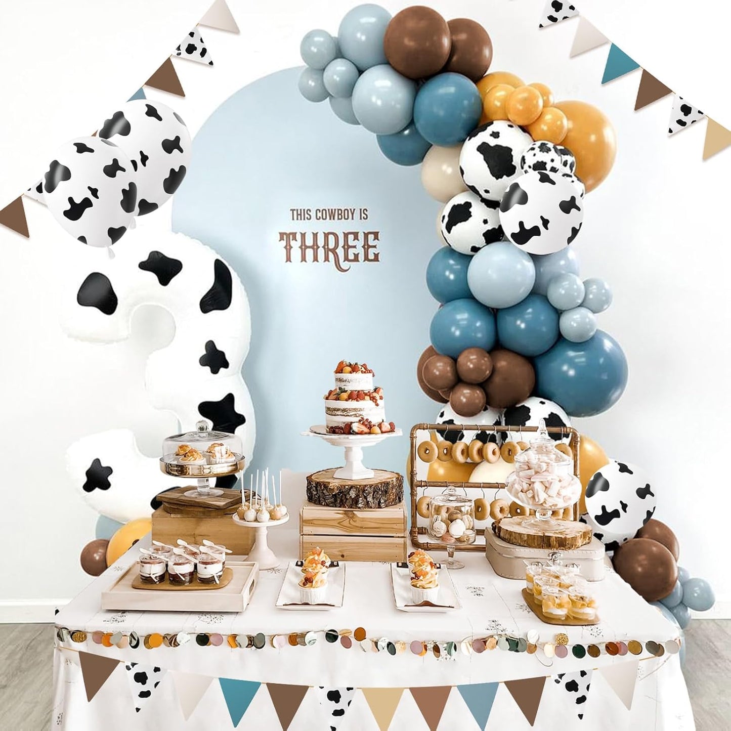 Cow Print Balloons, Latex Cow Balloons for Farm Cowboy Cowgirl Rodeo Western Baby Shower Birthday Party Decorations