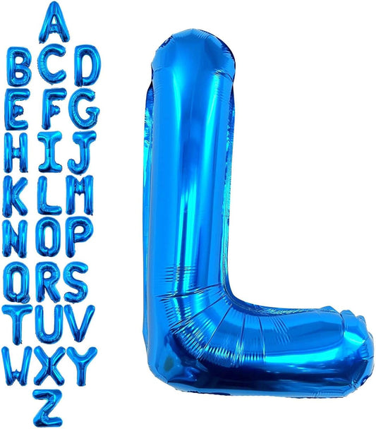 40 Inch Blue Letter L Balloons, DIY Phrase Foil Alphabet Letter L Balloons DIY Word L Banner for Birthday Anniversary Celebration Graduation Party Supplies Decoration