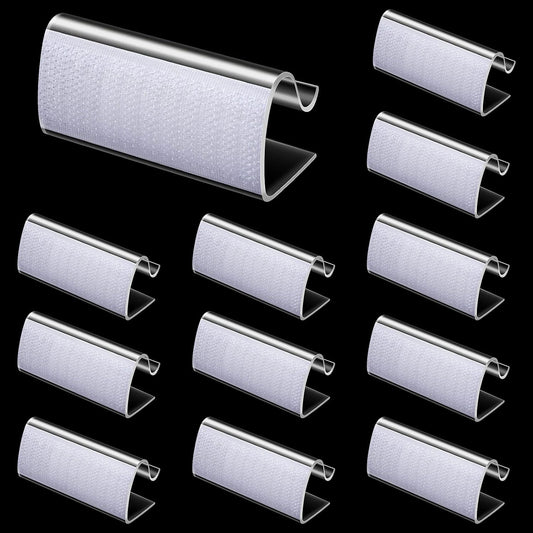 12 Pieces Table Skirting Clips Clear Tablecloth Clips for Indoor Outdoor Events Wedding Meeting Party Picnic Banquet