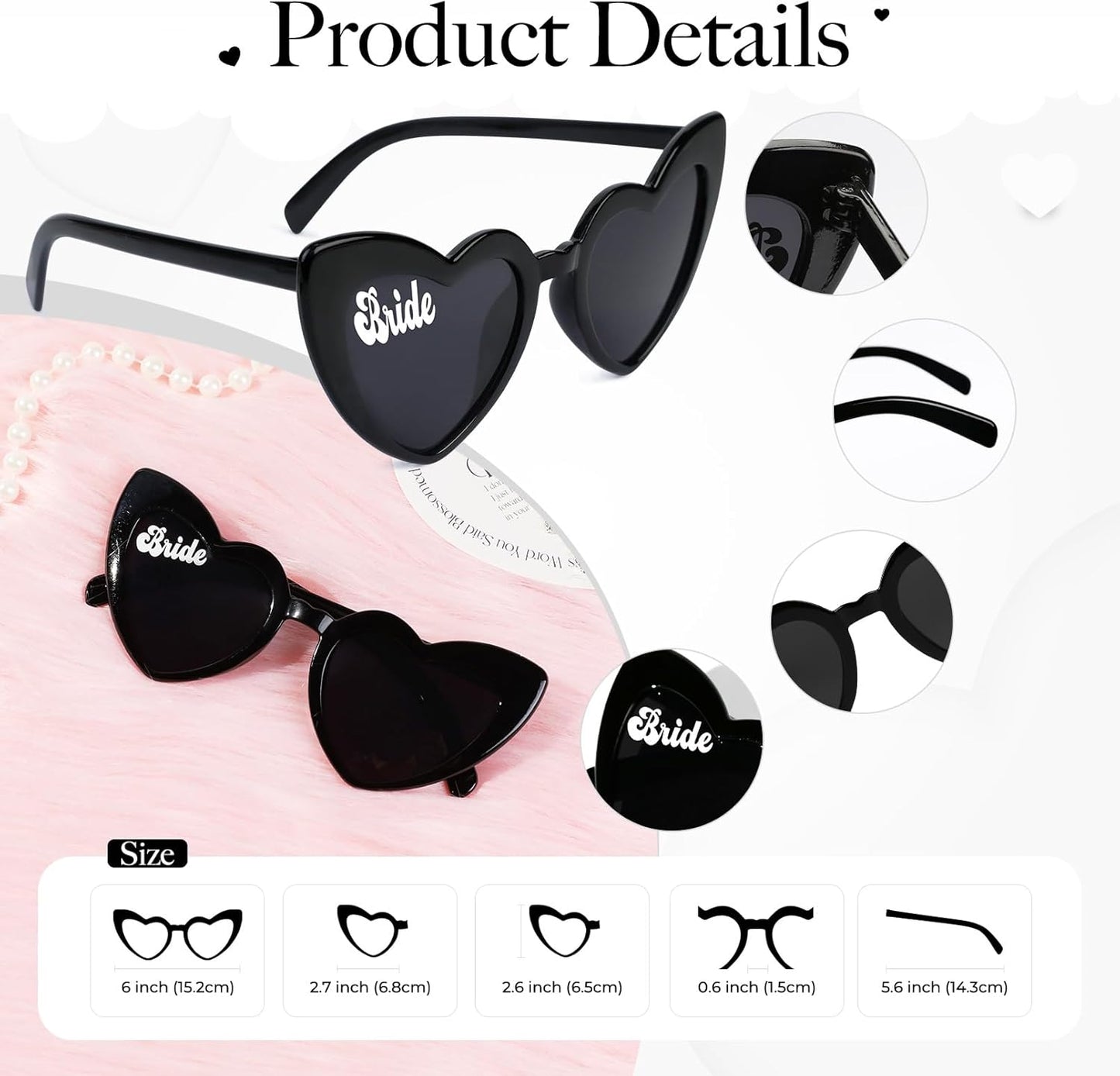 YOGFIT Heart Sunglasses for Women Fashion Classic Love Eye Protection Sunglasses Vintage Cute Heart Sunglasses