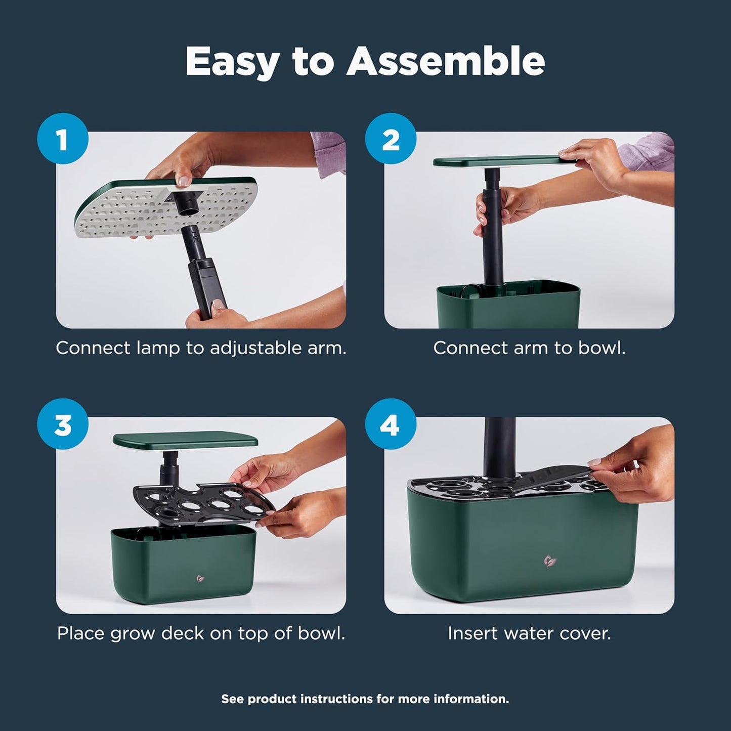 AeroGarden Harvest Lite, Indoor Garden Hydroponic System with LED Grow Light, Holds up to 6 AeroGarden Pods, Green