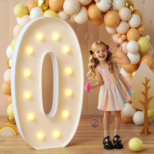 imprsv Marquee Light Up Letters, 4FT Mosaic Letters with Light for Baby Shower Graduation Party Decor, Large O for Engagement Wedding Party Decorations (Need to Assemble)