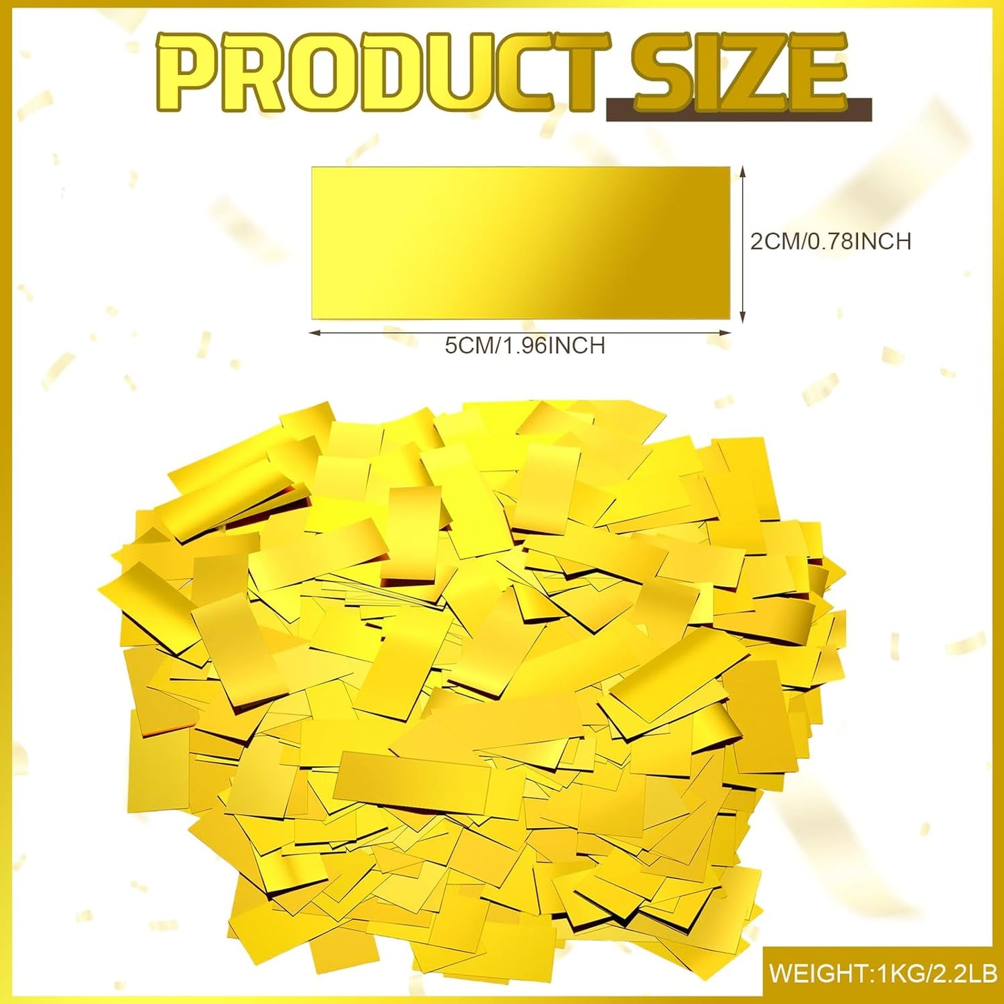 Sumind 1000 Grams Gold Silver Large Metallic Confetti Rose Glitter Throwable Table Scatter Foil Confetti for Wedding Birthday Party Baby Shower Graduation Christmas Celebrations