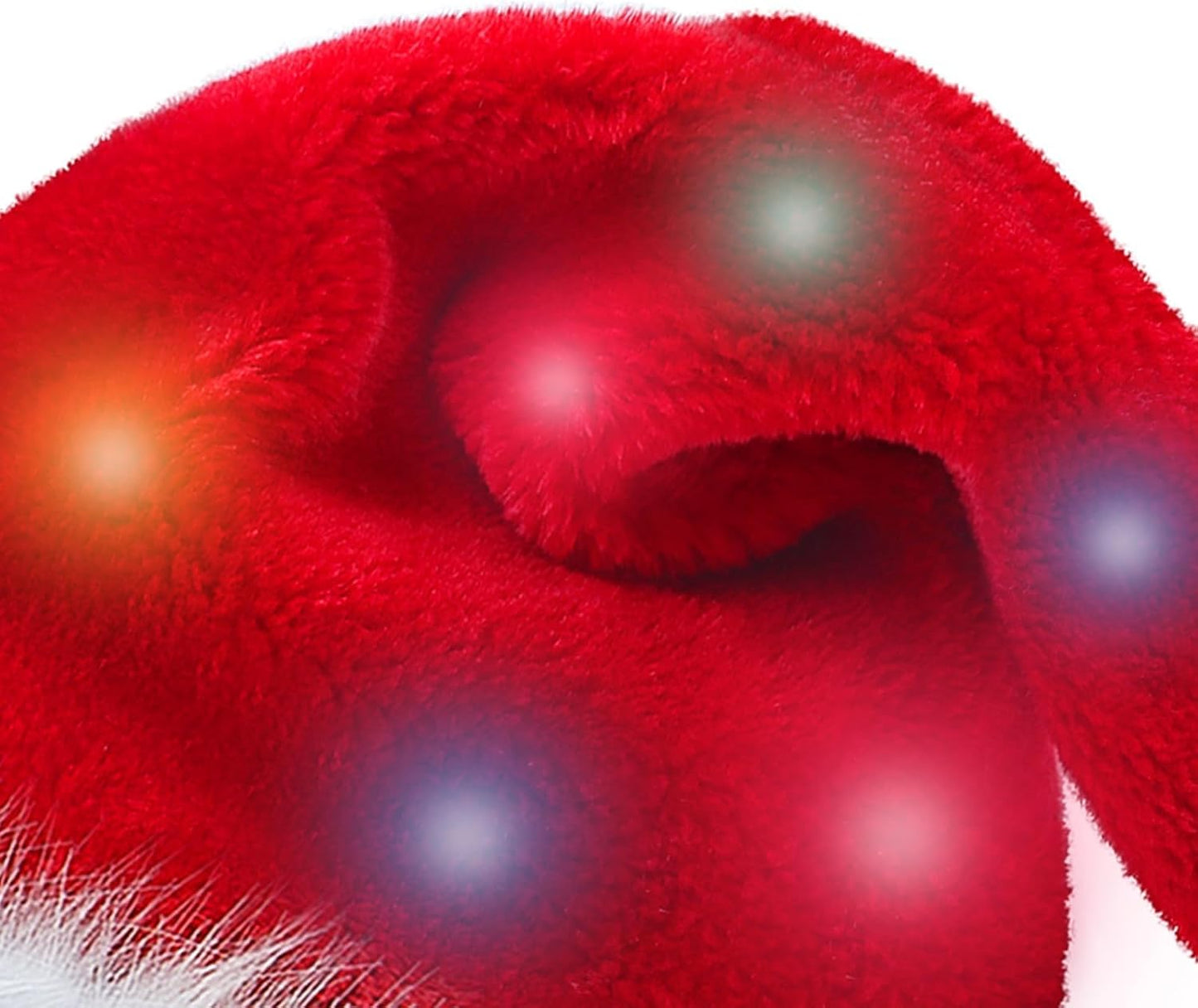 Santa Hat for Adults Christmas Hat Red Velvet Double-Layer Thickening Unisex Holiday Xmas Hats for New Year Festive Party