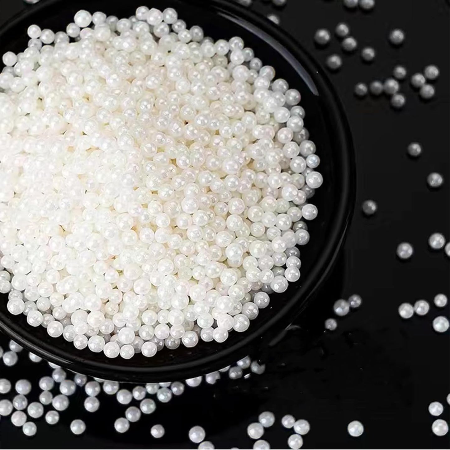 Sentovac White Nonpareils Sprinkles Edible 2mm Mini Peals Cake Decorating Sugar Candy Cookie Cake Cupcake Topper Ice Cream Baking Decorations Halloween Christmas Valentines Wedding Supplies