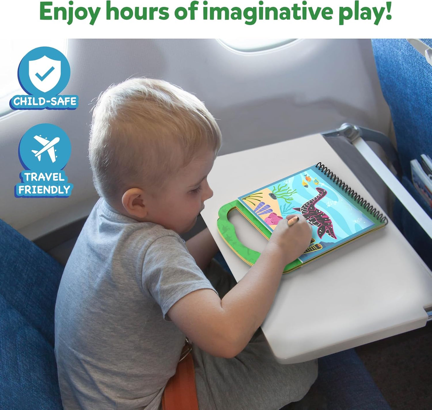 Skillmatics Scratch Art Book for Kids - Dinosaurs, Craft Kits & Supplies, 30+ Scratch Stickers, Travel Toys, DIY Kit, Gifts for Boys & Girls Ages 3, 4, 5, 6, 7, 8