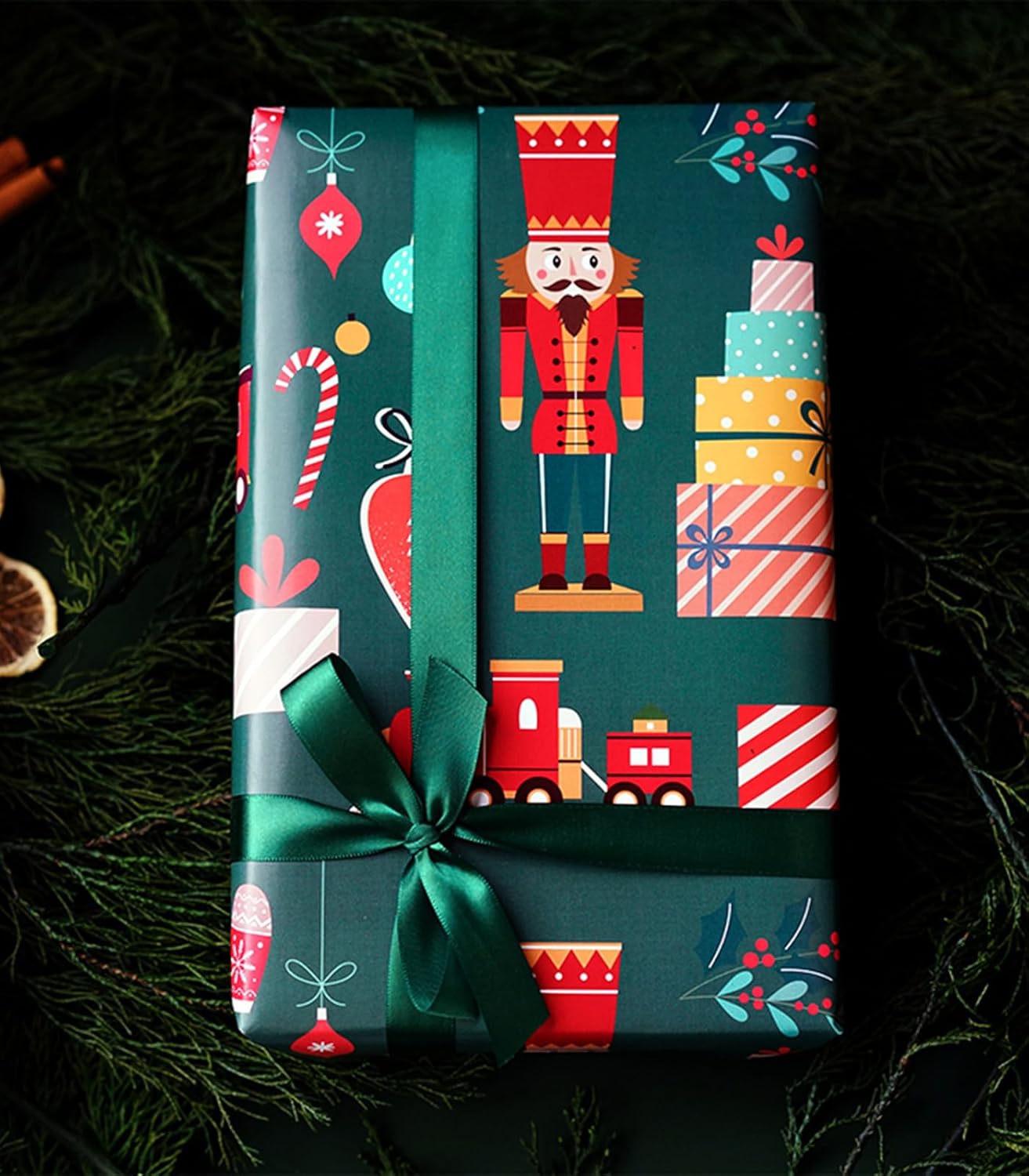 1" x 50 Yards Forest Green Satin Ribbon Single Faced Fabric Ribbons for Gift Wrapping, Crafting, Bows Making, Flower Bouquet, Wedding, Home Decor