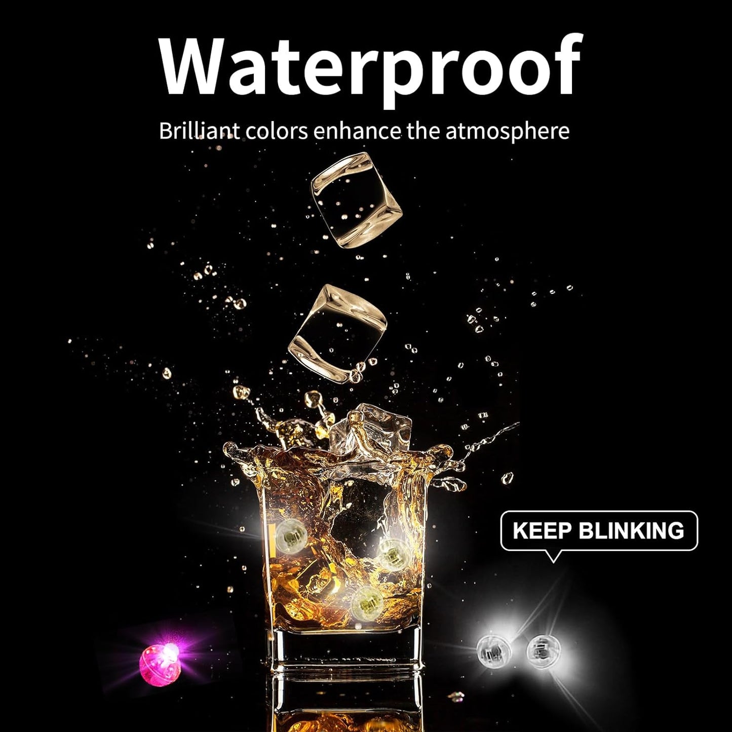 Aogist 50Pcs Balloon Lights with Hook,Long Standby Time,Waterproof Mini Light for Birthday Party Wedding Christmas Halloween Easter Decorative (Flash, Multicolor)