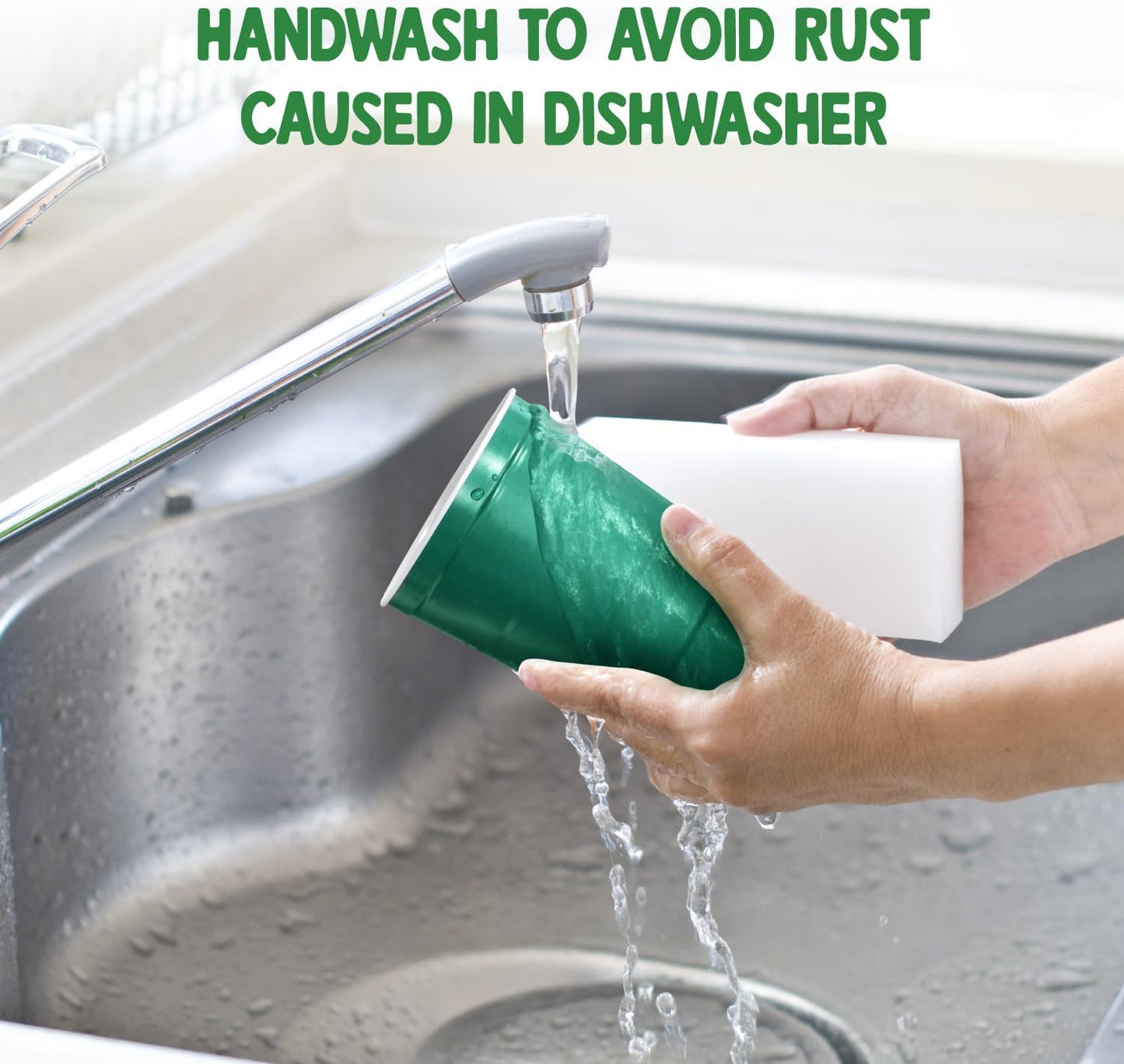 16 oz. Party Cups, Perfect for Cold Drinks, Sturdy & Durable, Disposable and 100% Recyclable, Made in USA, Green, 180 Count