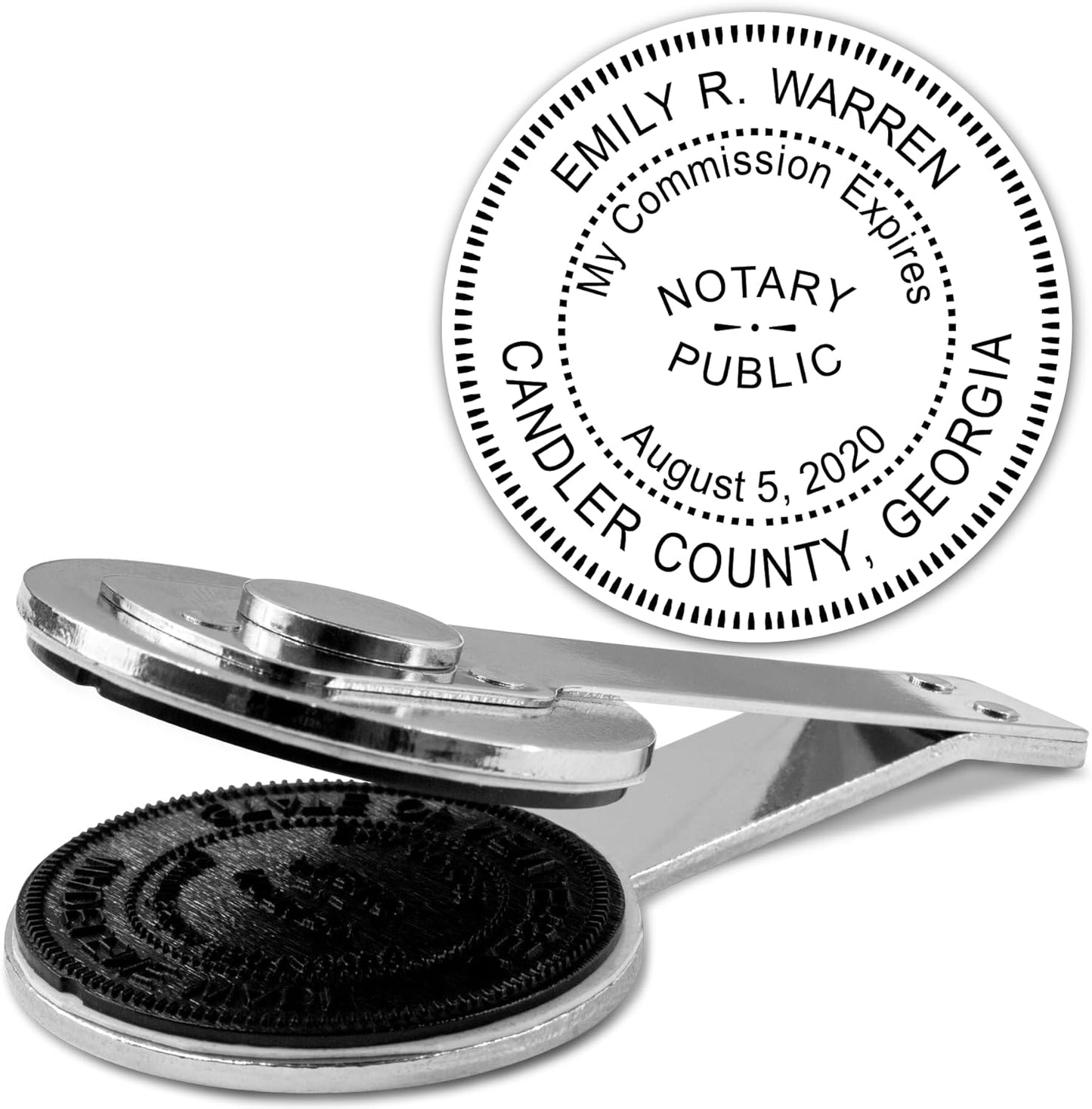 MaxMark Insert Only for Notary Seal Round Desk Embosser for Georgia State