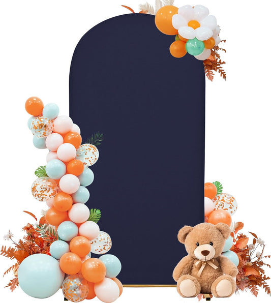 Wedding Arch Cover 6FT Arch Backdrop Cover Spandex Fitted Arch Cover for Round Top Chiara Backdrop Stand Covers for Wedding Birthday Party Baby Shower Banquet Ceremony Decoration