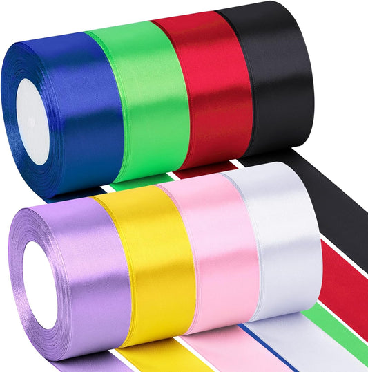 NESCCI 200 Yards Ribbon,1-1/2 Inch Satin Ribbon,Single Face Satin Ribbons, Perfect for Gift Wrapping,Wedding Decoration,Handmade Bows,Wrapping Bouquet, Halloween, Christmas