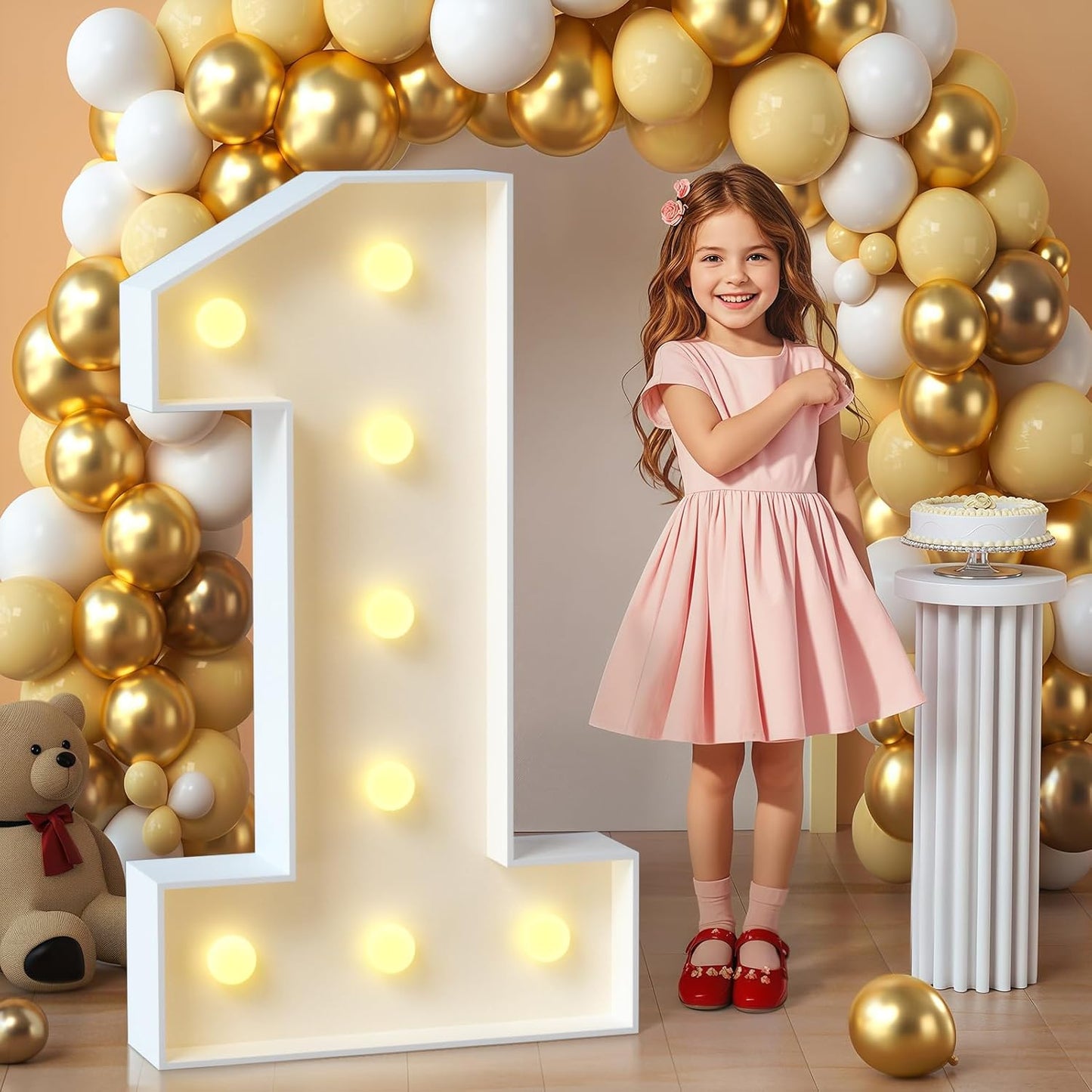 imprsv Marquee Light Up Numbers, Mosaic 3FT Marquee Numbers for 1st 21st Birthday Decorations Anniversary Party Decor, Large 1 for Party Decorations (Need to Assemble)