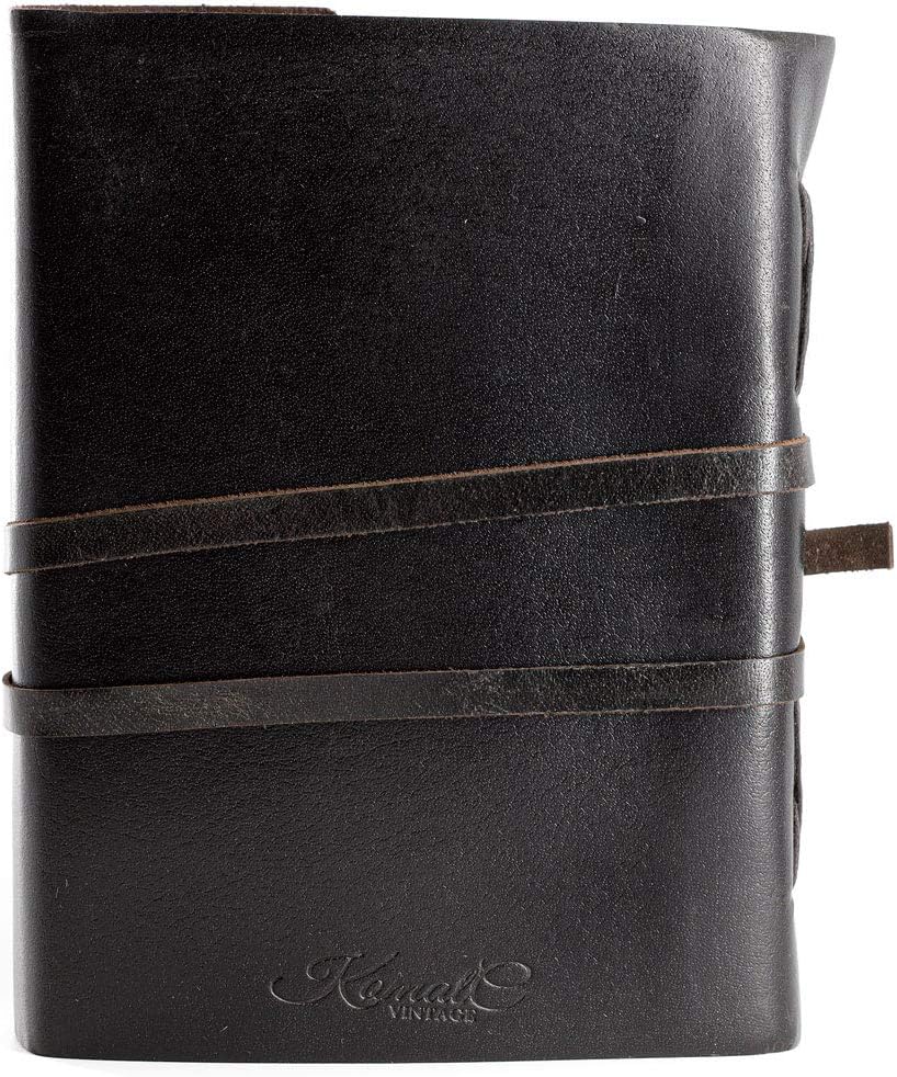 Handmade Leather Journal | Writing Notebook Diary | Bound Daily Notepad For Men & Women Unlined Paper Medium, writing pad for artist, sketch