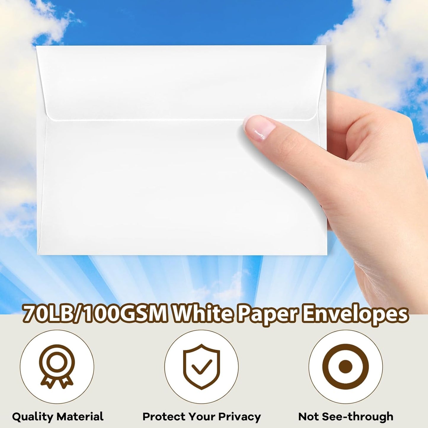 gisgfim 1000 Pcs A2 Envelopes 4.375x5.75 Inches Self Adhesive Invitation Envelopes for 4x5 Cards Printable Mailing Mailers Bulk for Wedding Baby Shower Postcard Photo Thank Notes Greeting Card