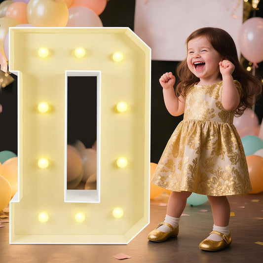 Marquee Light Up Letters: 3FT Large Decorative Signs for Party Decorations Baby Shower Birthday Wedding Engagement Anniversary, 3 Feet Tall Pre-Cut DIY Foamboard Letter D - Easy to Assemble