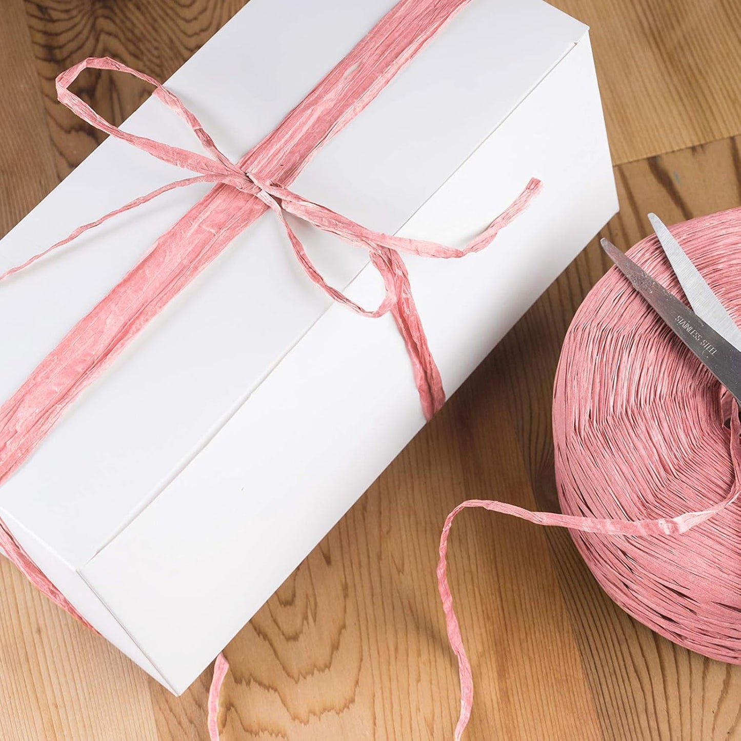 Creatrill 218 Yards Raffia Paper Craft Ribbon Packing Paper Twine, 1/4 Inch by 218 Yards