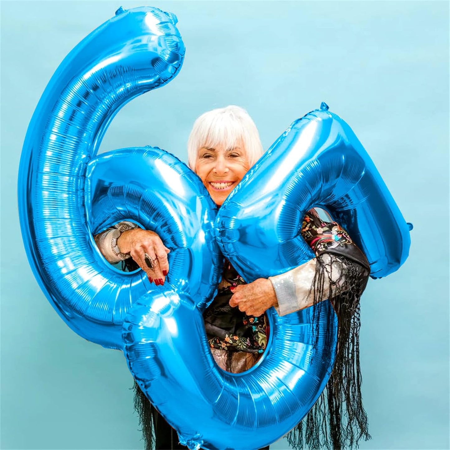 Blue Number 9 Balloons, 40 Inch 9th Birthday Foil Balloon for Boys, Giant Self Inflating Helium Mylar Foil Number Balloons 0-9 for Men 9th Anniversary Graduation Birthday Party Decorations Supplies