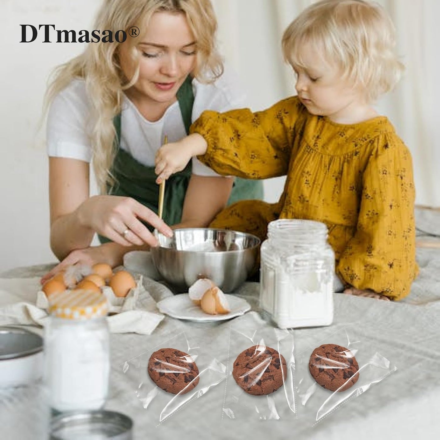 4x6 Inches 200 Pcs Clear Self Sealing Cellophane Bags Cookie Bags Resealable Cellophane Bag for Packaging Cookies,Gifts,Favors, Products,Candy for Packaging 200Pieces 4"x6"