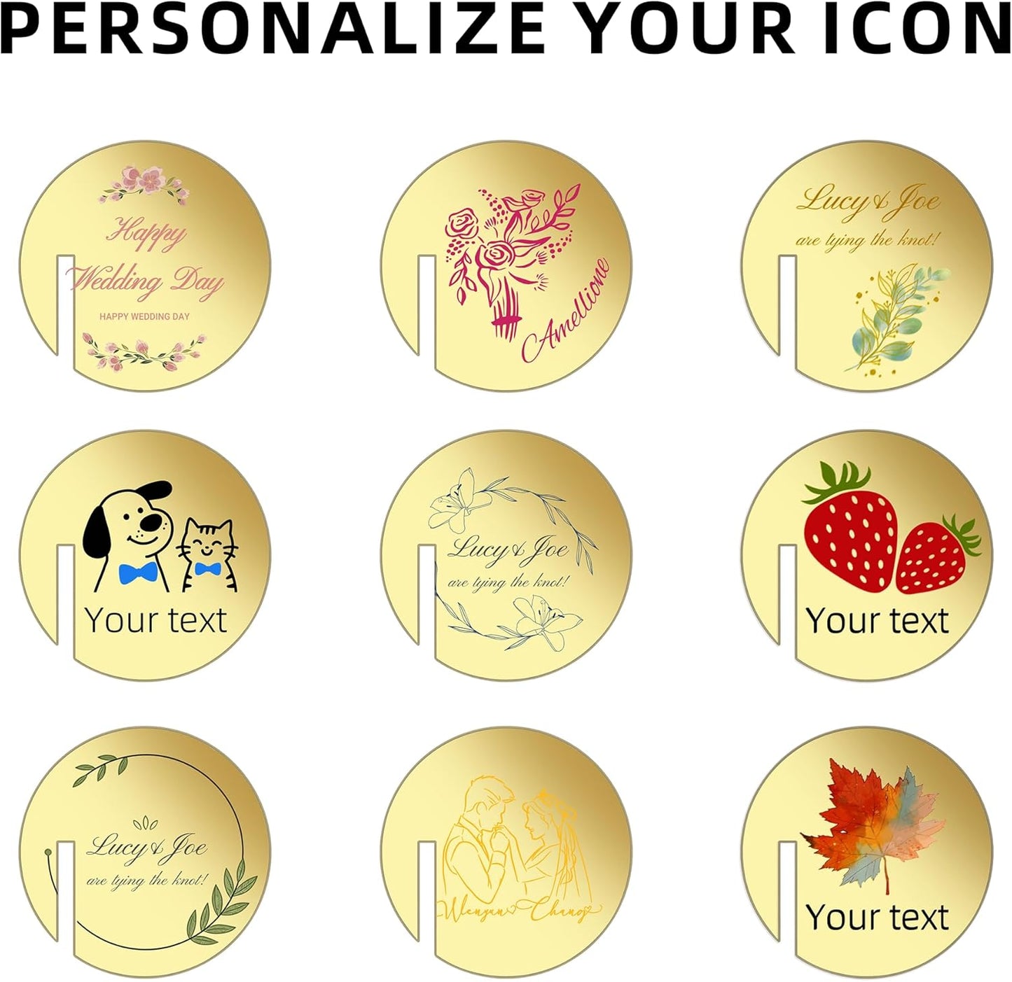 100 Pcs Wine Glass Name Tags, Personalized Wedding Drink Tags Reusable Circle Acrylic Labels Rim of Glass, Drink Markers to Write for Wedding Engagement Birthday Party Decorations