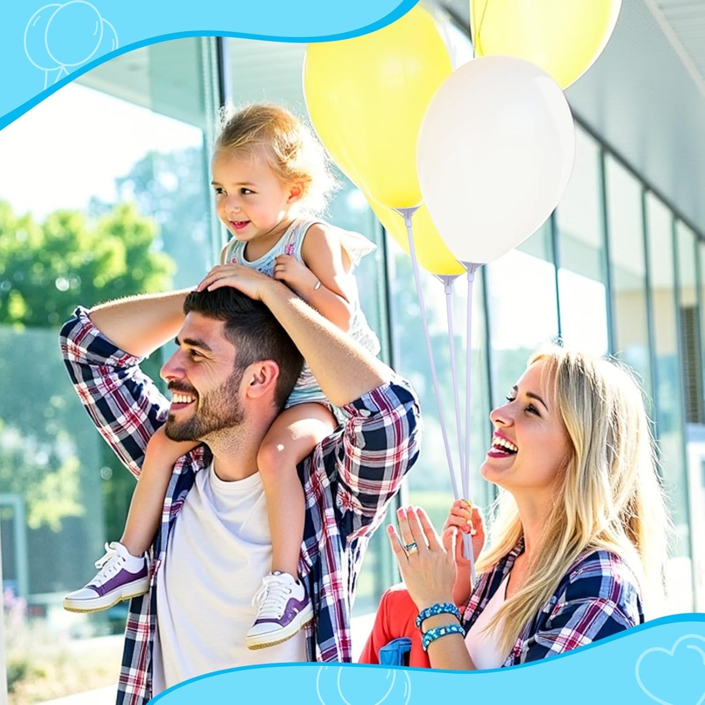 Apoulin Balloon Sticks - 35Pack Balloon Stick and Cup for Party Wedding