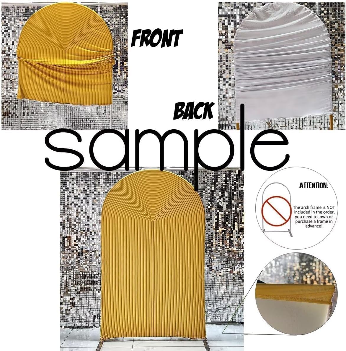 Mexico Theme Arch Stand Covers Fiesta Wedding Party Elastic Fabric Background Birthday Baptismx Baby Shower Decor Props (100x200cm(W40''H78''),G-3743)