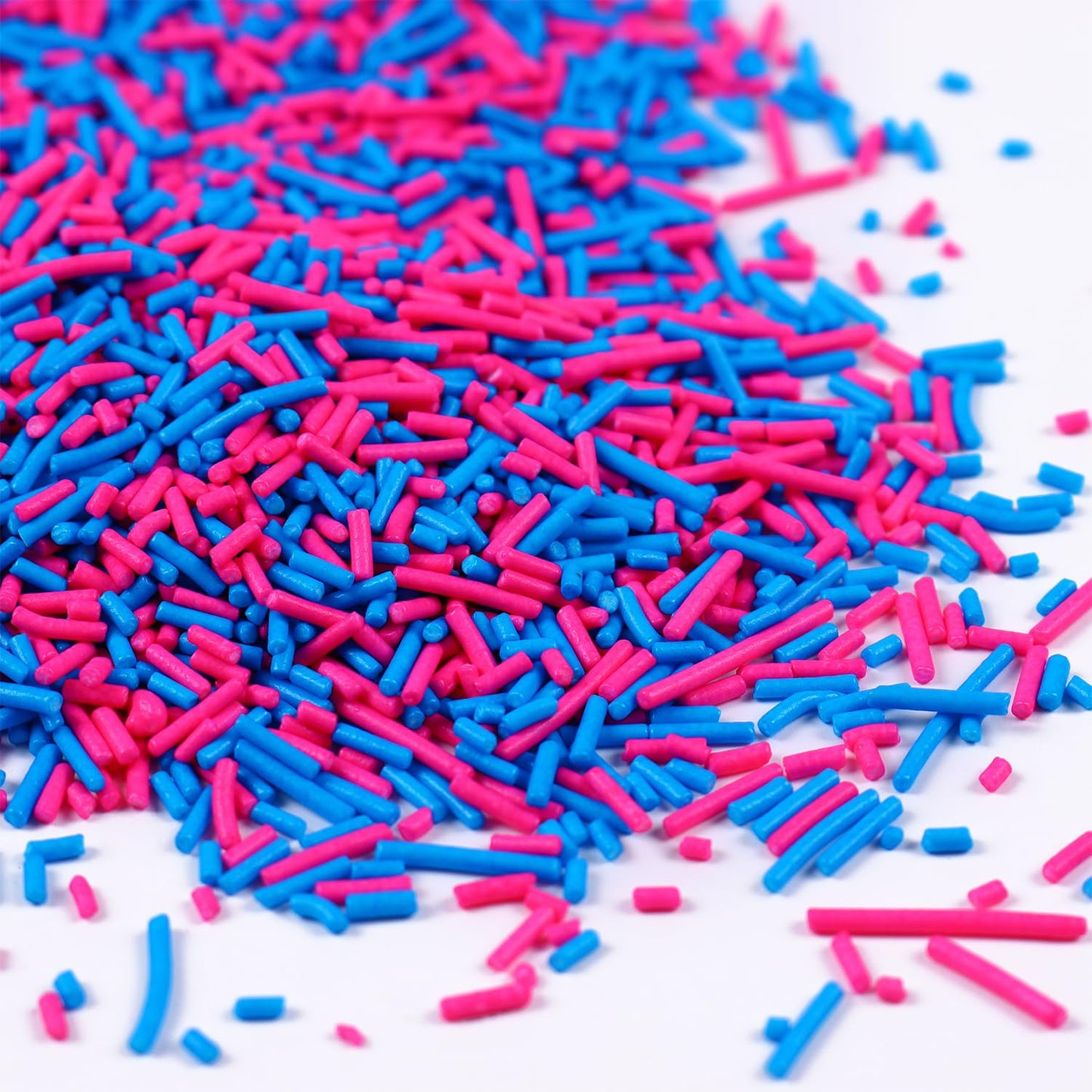 Edible Pink and Blue Sprinkles, Jimmy Sprinkles, Pink Jimmies Sprinkles, Blue Jimmies Sprinkles, Gender Reveal Sprinkles Candy for Cake, Cupcakes, Cookies, Macaron, and Ice Cream Topping(120g/4.23oz)