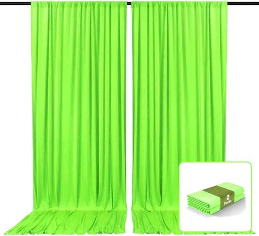 2 Panels Fruit Green Backdrop Curtain, 10 x 7 Feet Background Curtains for Parties, Weddings, Baby Showers, Bachelorette Halloween, Christmas Birthday Party Photoshoot Backdrop Curtains Decorations