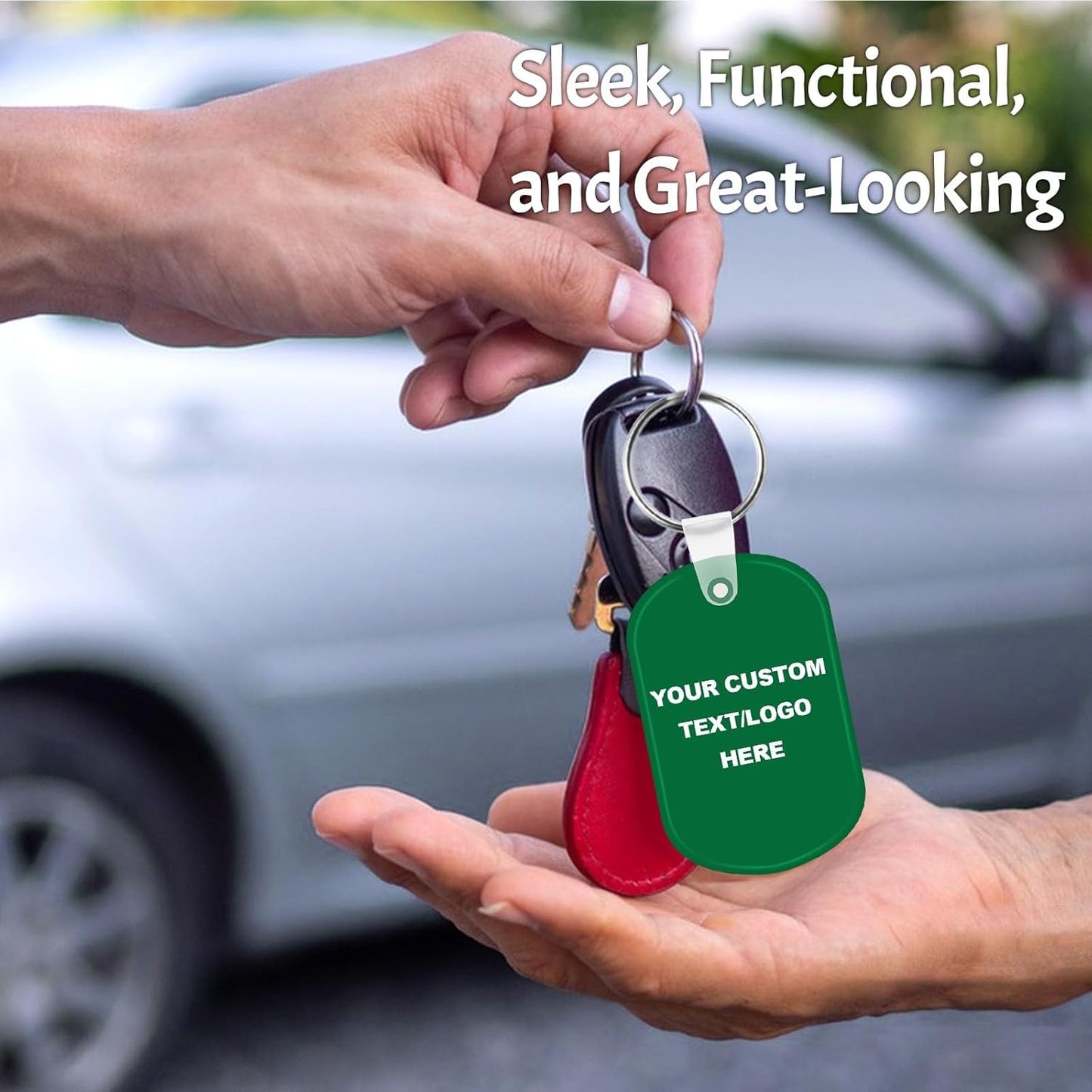 Custom Oval Soft Keychains 50 Pack, Personalized Logo, Text Bulk - Perfect for Tradeshows, Party Favors, Campaign Gifts - Customizable Key Tags