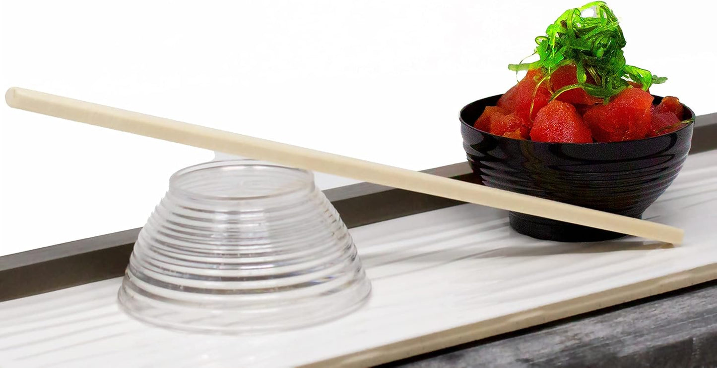 600 Pack 3 oz. Asian-Style Black Mini Plastic Bowl For Appetizer Bowls and Disposable Dessert Bowls Professional-Grade Recyclable Disposable Mini Dessert Cup for Appetizers CMJJ