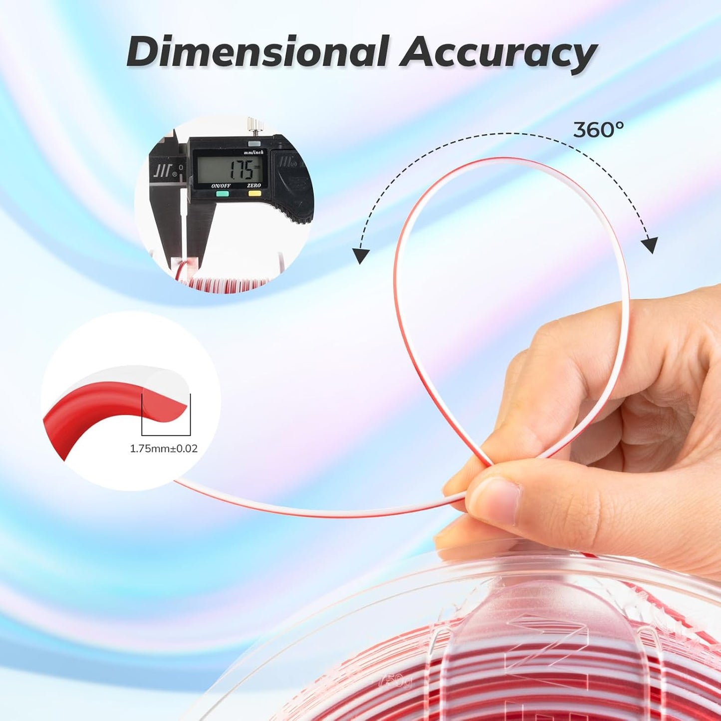 AMOLEN Silk PLA 3D Printer Filament Bundle, Shiny Multicolor Rainbow Pack, Fast Color Change PLA 1.75mm 3D Printing Filament for Most FDM 3D Printer, 1KG X 4 Spools