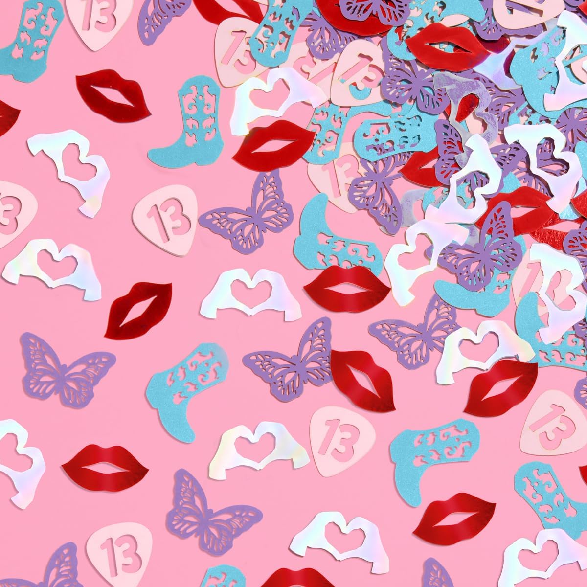 xo, Fetti Eras Party Confetti - 200 pcs | Concert Tablescape, Bachelorette Table Decor, Birthday Decorations, Cute Pink Bday Supplies