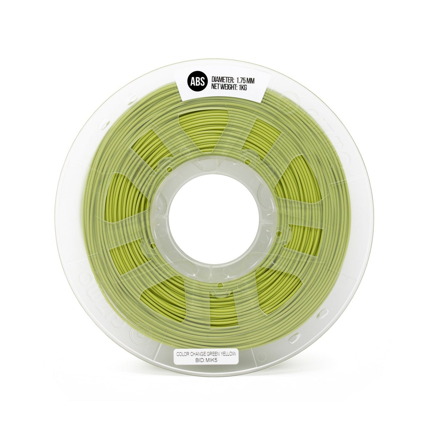 Gizmo Dorks 1.75mm ABS Filament 1kg / 2.2lb for 3D Printers, Color Change Green to Yellow