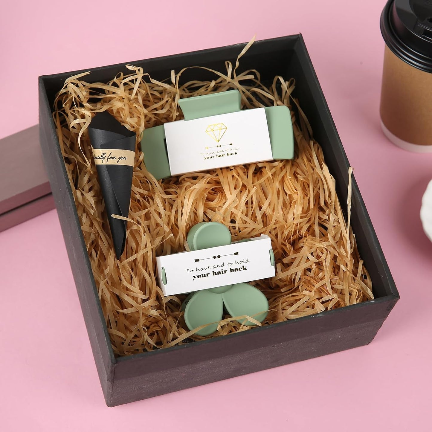 12pcs Bridesmaid Proposal Gifts 4.1inch square Bachelorette Claw Clips Sunglasses set of 12 Girls Trendy Cute Hair Clips for Wedding Party Favors(White&Dusty Blue 12pcs)