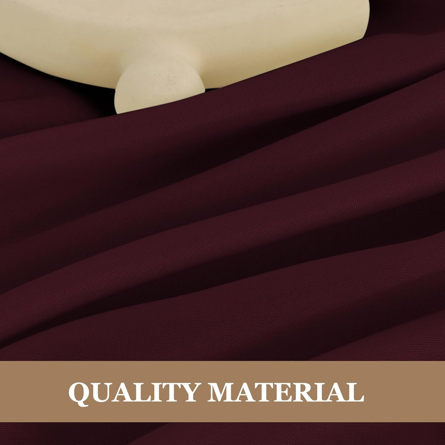 Fitable 6 Pack Burgundy Round Tablecloths - 120 Inches in Diameter - Stain Resistant and Washable Table Clothes, Polyester Fabric Table Covers for Wedding, Party, Banquet, Formal Events