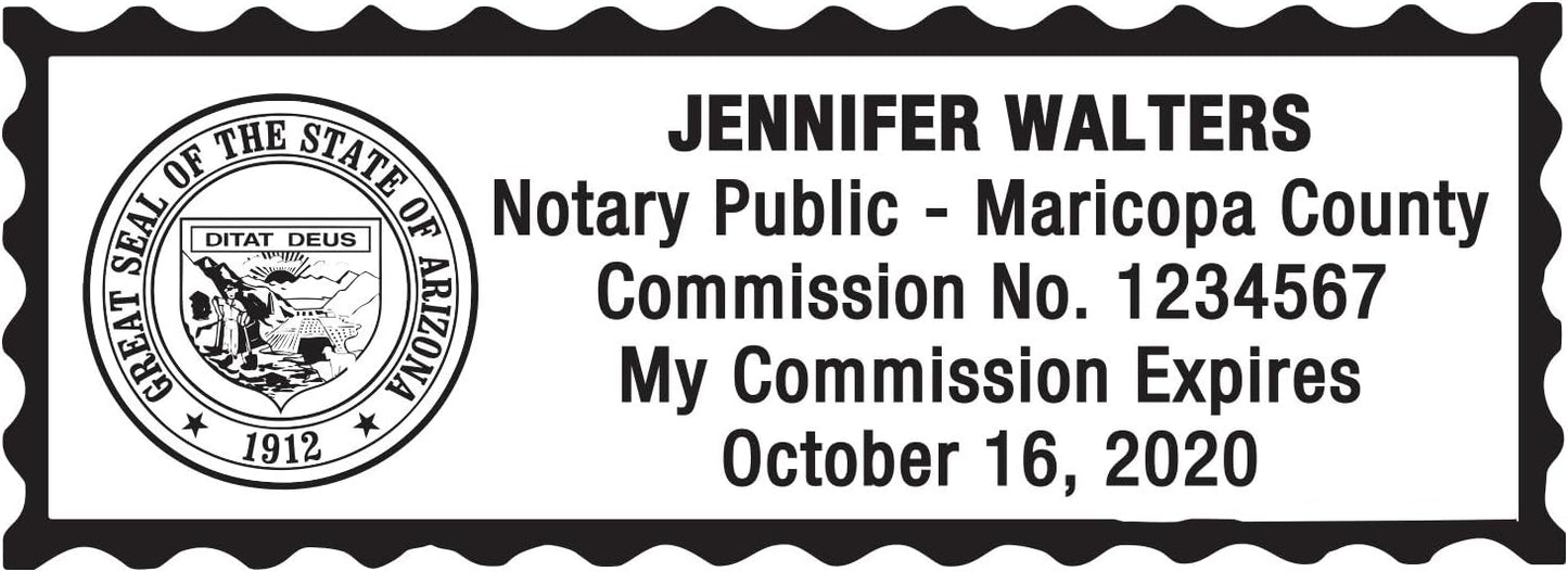 MaxMark Notary Stamp for State of Arizona - Self Inking Stamp