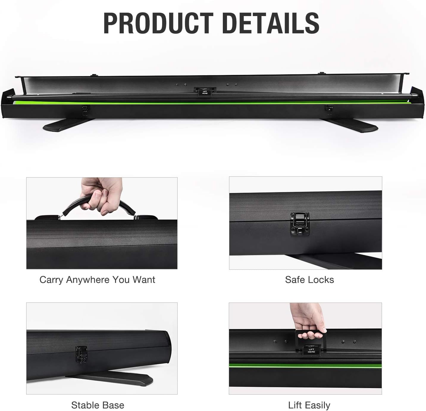 Yesker Upgrade Green Screen 73.2x77.5 inch Wider 180cmx 196cm Background Collapsible Chromakey Photo Backdrop Portable Pull Up with Aluminium Base Wrinkle-Resistant Fabric for Video Studio Live Game