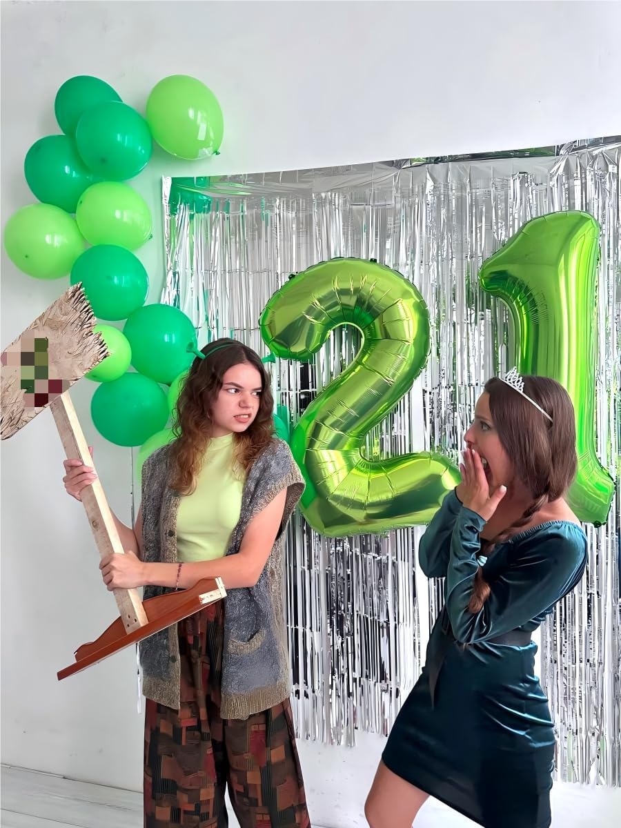 Light Green Number 1 Balloon 40 inch, Number 1 Birthday Balloons for Boy Girl, Light Green Foil One Balloon for 1st 10 11 12 16 18 Birthday Party, Anniversary Celebration Numbers Decorations