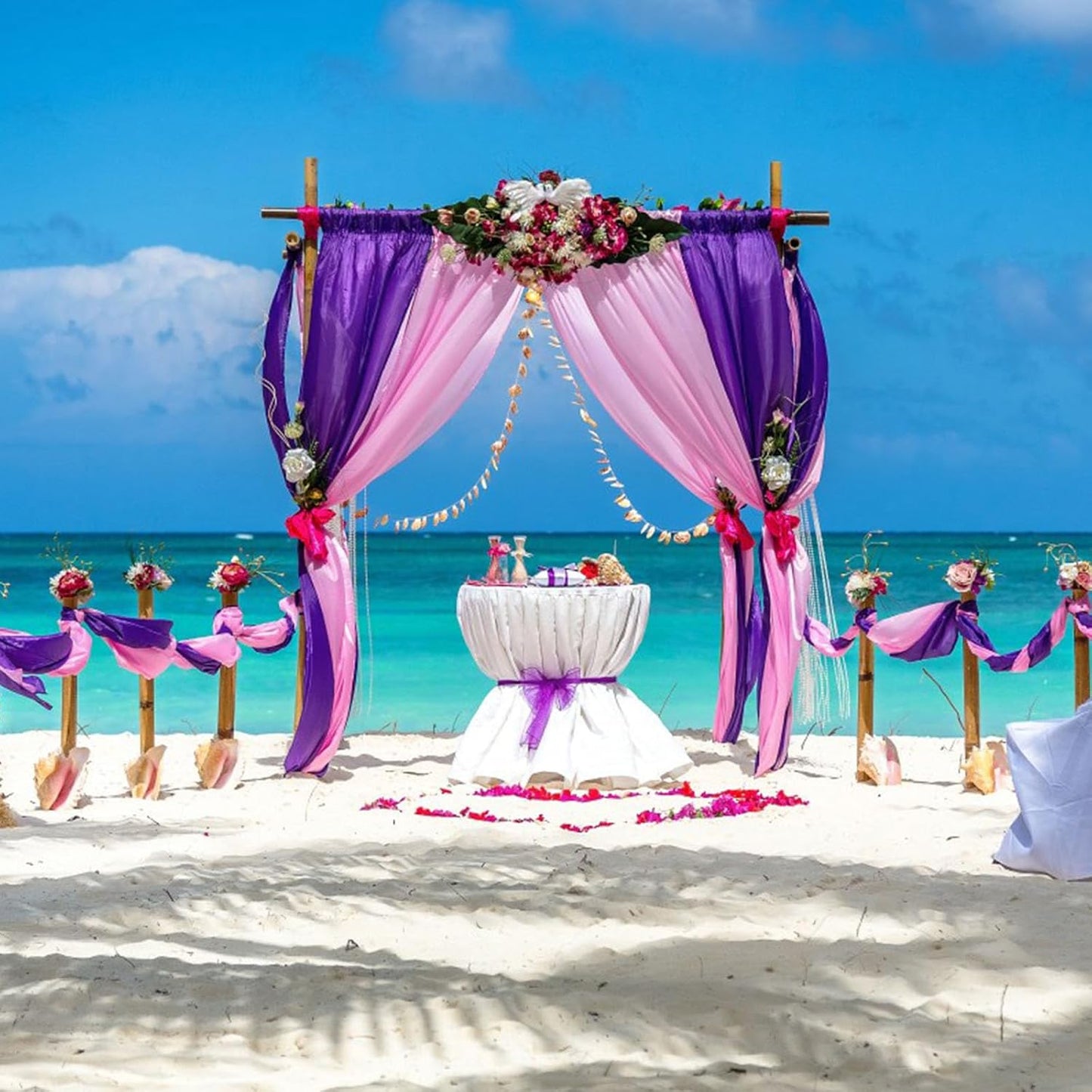 10 x 7 Feet Purple Backdrop Curtain for Partie, Background Curtains for Photoshoot, Birthday, Wedding, Halloween, Thanksgiving, Christmas, New Year Party Decorations 5Ft x 7Ft, 2 Panels